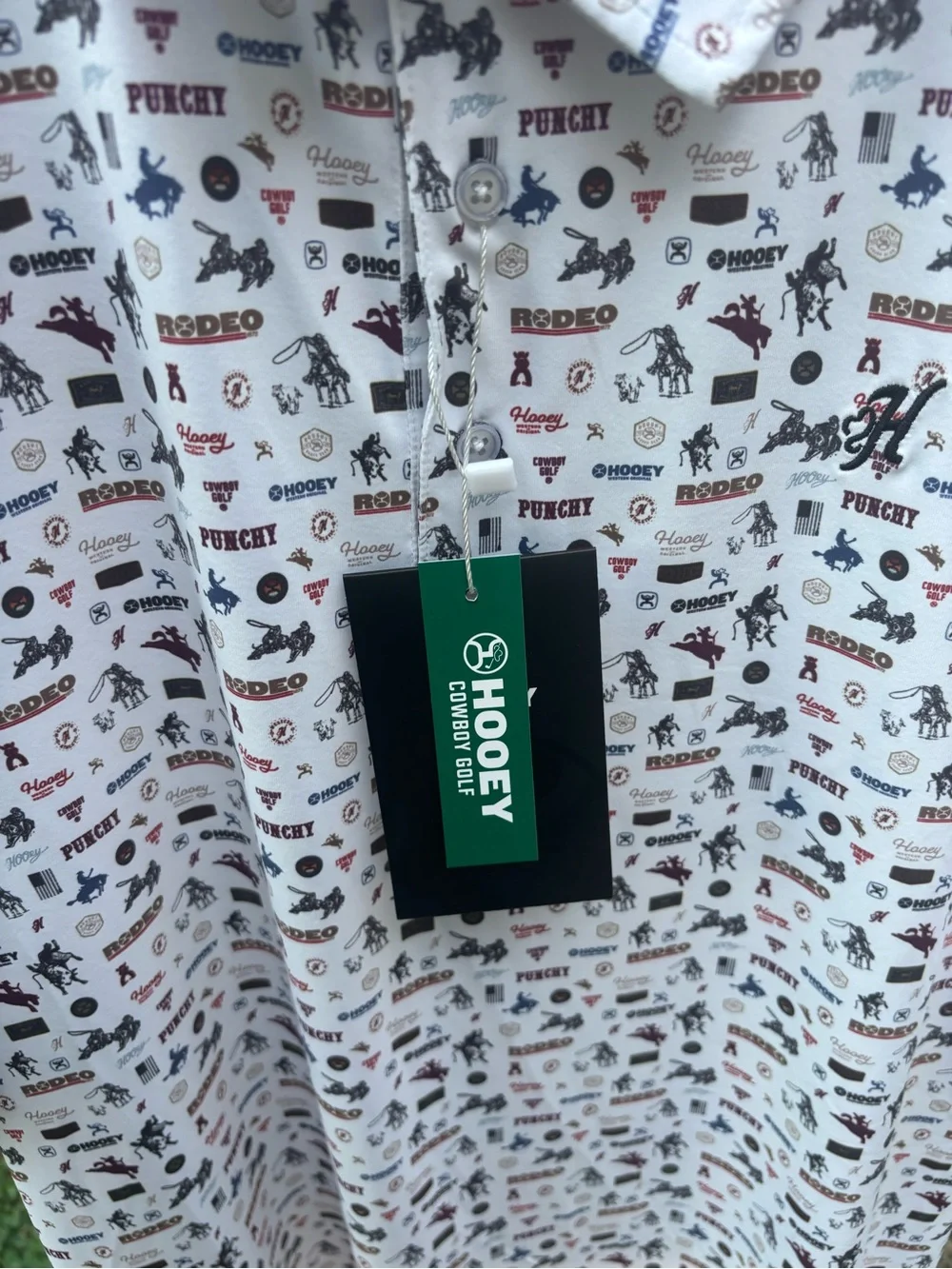 Hooey “The Weekender” Cowboy Golf Polo in Western Print